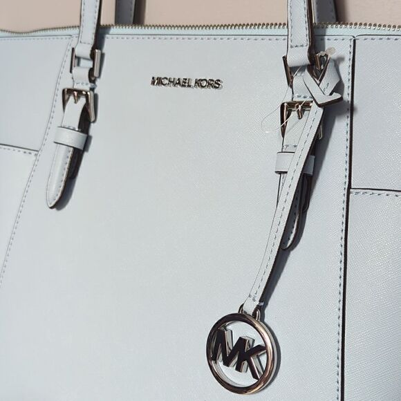 NWT Michael Michael Kors Blue Charlotte Bag - Picture 2 of 7